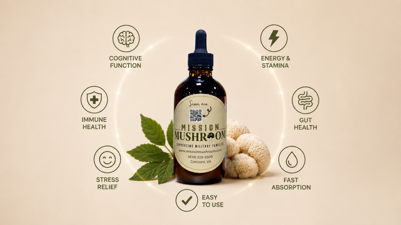 Mission Mushroom tincture with benefits